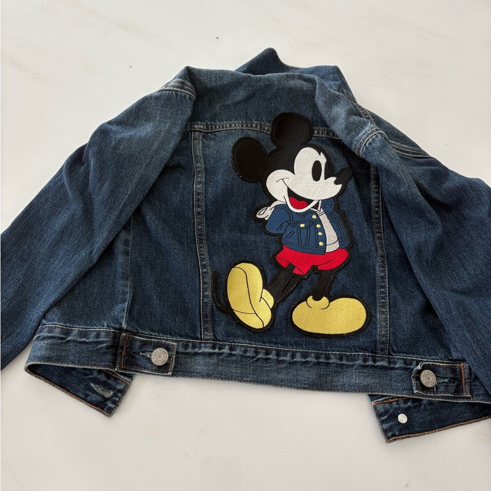 Kids Denim Jacket with Mickey Mouse Design